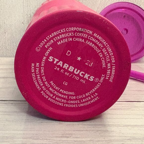 Starbucks 2024 Mexico Pink Stainless Steel Stars Soft Satin Tumbler Cup (SKU:258 - Picture 6 of 12